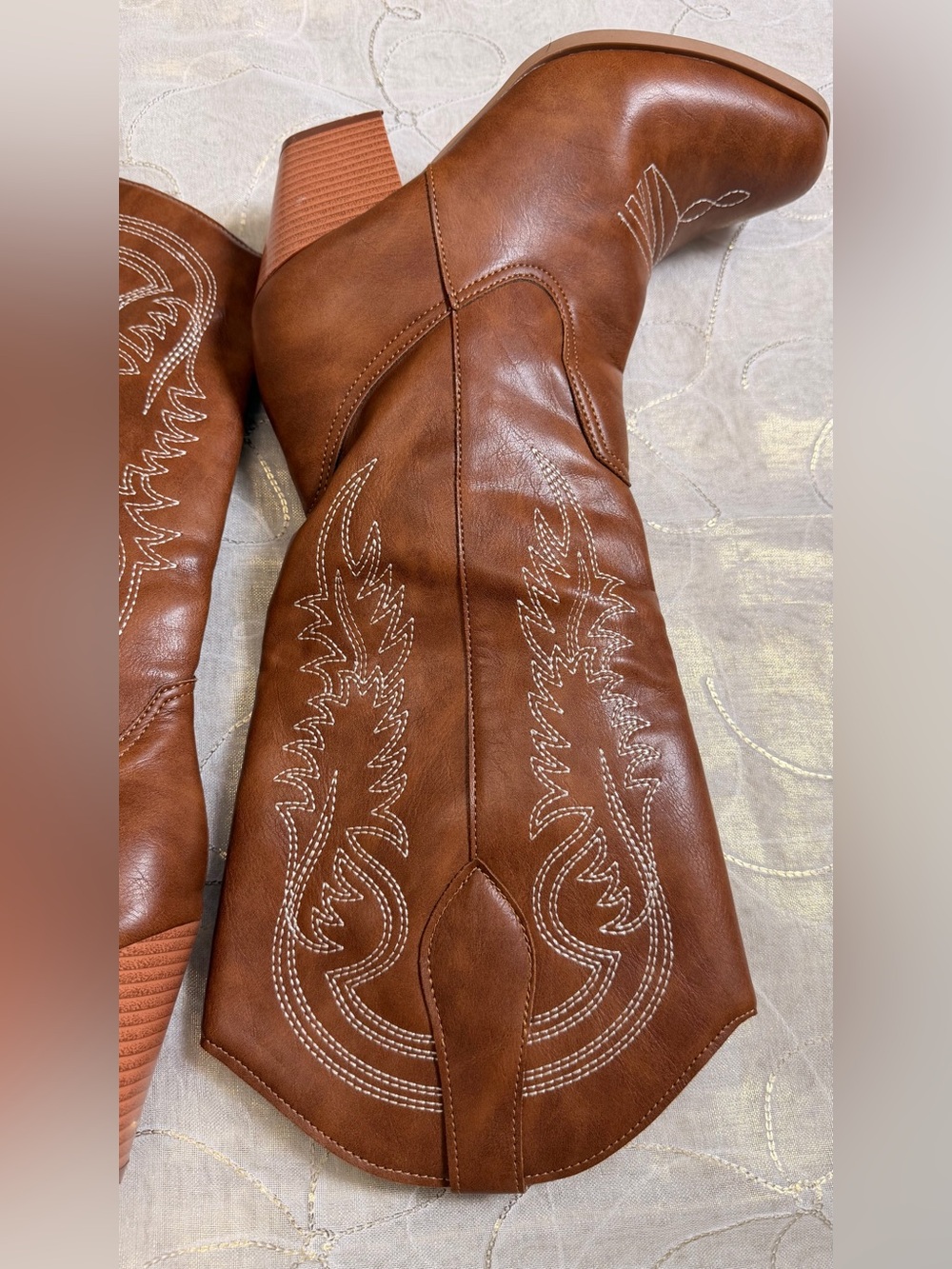 Brown Western Cowboy Boots – Size 36 – Embroidered - Picture 9 of 11